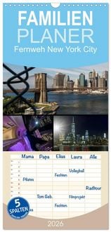 Produktbild: Familienplaner 2026 - Fernweh New York City mit 5 Spalten (Wandkalender, 21 x 45 cm) CALVENDO