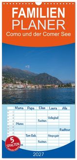 Produktbild: Familienplaner 2027 - Como und der Comer See mit 5 Spalten (Wandkalender, 21 x 45 cm) CALVENDO