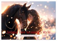 Animal Love In Manga Style Wall Calendar 2024 DIN A3 Landscape   Animal Love In Manga Style Wall Calendar 2024 Din A3 Landscape Calvendo 12 Month Wall Calendar 