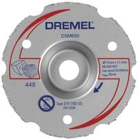 Produktbild: Dremel 2615S600JB Trennscheibe gekr&ouml;pft 77 mm 1 St. Hartholz, Weichholz, Sperrholz, Laminat, Faser, Kunststoff, Gipskarton, Plexiglas, Vinyl