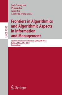 Produktbild: Frontiers in Algorithmics and Algorithmic Aspects in Information and Management