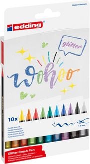 Produktbild: edding 1340 glitzer Pinselstift 10er Set