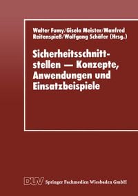 Produktbild: Sicherheitsschnittstellen - Konzepte, Anwendungen und Einsatzbeispiele