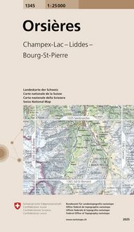 Produktbild: Swisstopo 1 : 25 000 Orsi&egrave;res