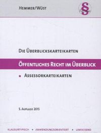 Produktbild: Hemmer, K: Assessor Karteikarten &Ouml;ffentliches Recht