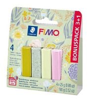 Produktbild: STAEDTLER Modelliermasse Set Fimo Spring, 4 Farben sortiert Fr&uuml;hling, 1 davon gratis, ofenh&auml;rtend