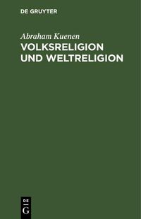 Produktbild: Volksreligion und Weltreligion