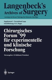 Produktbild: Chirurgisches Forum &rsquo;99 f&uuml;r experimentelle und klinische Forschung