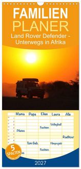 Produktbild: Familienplaner 2027 - Land Rover Defender - Unterwegs in Afrika mit 5 Spalten (Wandkalender, 21 x 45 cm) CALVENDO