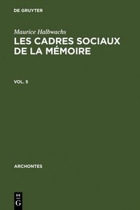 Produktbild: Les cadres sociaux de la m&eacute;moire