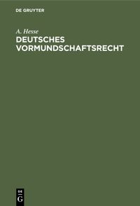 Produktbild: Deutsches Vormundschaftsrecht