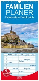 Produktbild: Familienplaner 2027 - Faszination Frankreich mit 5 Spalten (Wandkalender, 21 x 45 cm) CALVENDO