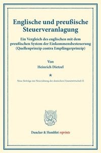 Produktbild: Englische und preu&szlig;ische Steuerveranlagung.