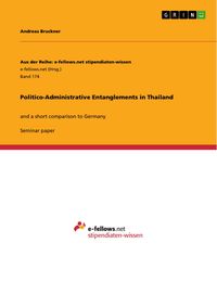 Produktbild: Politico-Administrative Entanglements in Thailand
