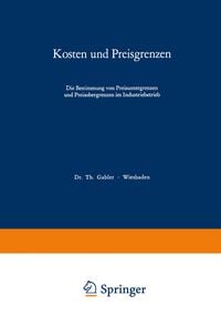 Produktbild: Kosten und Preisgrenzen
