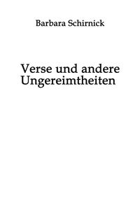 Produktbild: Verse und andere Ungereimtheiten