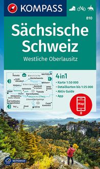 KOMPASS Wanderkarte 810 Sächsische Schweiz, Westliche Oberlausitz 1:50.000 Kompass-Karten GmbH