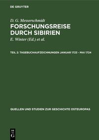 Produktbild: Tagebuchaufzeichnungen Januar 1723 - Mai 1724