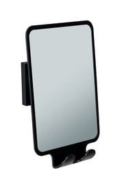 Produktbild: Vacuum-Loc&reg; Antibeschlagspiegel Mod. Quadro Schwarz, Befestigen ohne Bohren