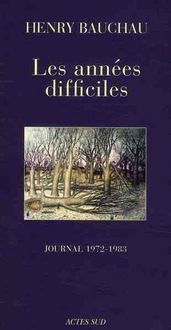 Produktbild: Les annees difficiles
