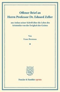 Produktbild: Offener Brief an Herrn Professor Dr. Eduard Zeller