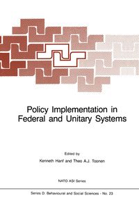 Produktbild: Policy Implementation in Federal and Unitary Systems