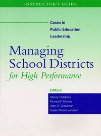 Produktbild: Instructor's Guide to Managing School Districts for High Performance