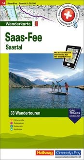 Produktbild: K&uuml;mmerly+Frey Wandertourenkarte 14 Saas-Fee 1:50.000