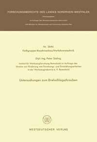 Produktbild: Untersuchungen zum Drehschlagschrauben
