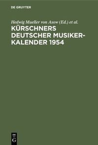 Produktbild: K&uuml;rschners Deutscher Musiker-Kalender 1954