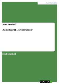 Produktbild: Zum Begriff 'Reformation'