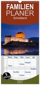 Produktbild: Familienplaner 2027 - Schottland mit 5 Spalten (Wandkalender, 21 x 45 cm) CALVENDO