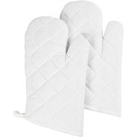 Produktbild: Creativ Company K&uuml;chentextilien Grillhandschuh, wei&szlig;, 18x28cm, 145g, 2er Set Kreativ Box