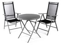Produktbild: 3-tlg. Set Gartenm&ouml;bel Sitzgruppe Tisch Stuhl