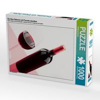 Produktbild: CALVENDO Puzzle Ein Glas Rotwein mit Flasche daneben | 1000 Teile Lege-Gr&ouml;&szlig;e 64 &times; 48 cm Foto-Puzzle f&uuml;r gl&uuml;ckliche Stunden