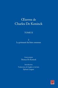 Produktbild: Oeuvres de Charles De Koninck T.2 : La primaute du bien...