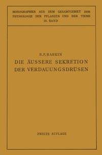 Produktbild: Die &Auml;ussere Sekretion der Verdauungsdr&uuml;sen