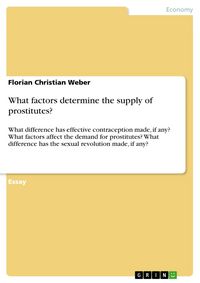 Produktbild: What factors determine the supply of prostitutes?