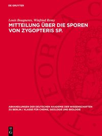 Produktbild: Mitteilung &uuml;ber die Sporen von Zygopteris Sp.
