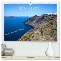 Produktbild: Santorini - Am Krater des Vulkans (hochwertiger Premium Wandkalender 2026 DIN A2 quer), Kunstdruck in Hochglanz