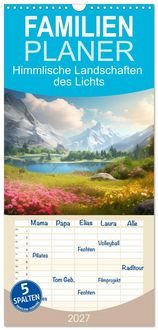 Produktbild: Familienplaner 2027 - Himmlische Landschaften des Lichts mit 5 Spalten (Wandkalender, 21 x 45 cm) CALVENDO