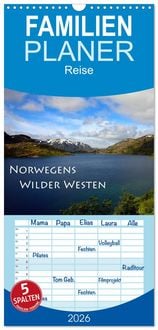 Produktbild: Familienplaner 2026 - Norwegens Wilder Westen mit 5 Spalten (Wandkalender, 21 x 45 cm) CALVENDO