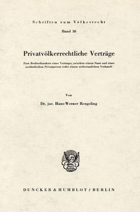 Produktbild: Privatv&ouml;lkerrechtliche Vertr&auml;ge.