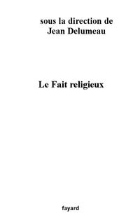 Produktbild: Le Fait religieux