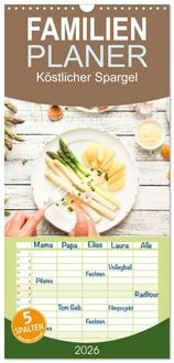Produktbild: Familienplaner 2026 - K&ouml;stlicher Spargel mit 5 Spalten (Wandkalender, 21 x 45 cm) CALVENDO