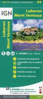 Produktbild: Lub&eacute;ron Mont-Ventoux 1:75 000