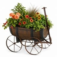 Produktbild: HTI-Living Pflanzwagen Nessa, Tonne, braun Pflanzwagen Nessa, Tonne, braun