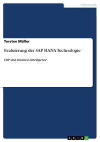Produktbild: Evaluierung der SAP HANA Technologie