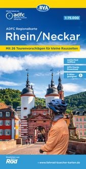 Produktbild: ADFC-Regionalkarte Region Rhein/Neckar, 1:75.000, mit Tagestourenvorschlägen, reiß- und wetterfest, E-Bike-geeignet, GPS-Tracks Download