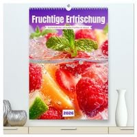 Produktbild: Fruchtige Erfrischung - K&uuml;chenkalender mit bunten Fr&uuml;chten im Wasser (hochwertiger Premium Wandkalender 2026 DIN A2 hoch), Kunstdruck in Hochglanz